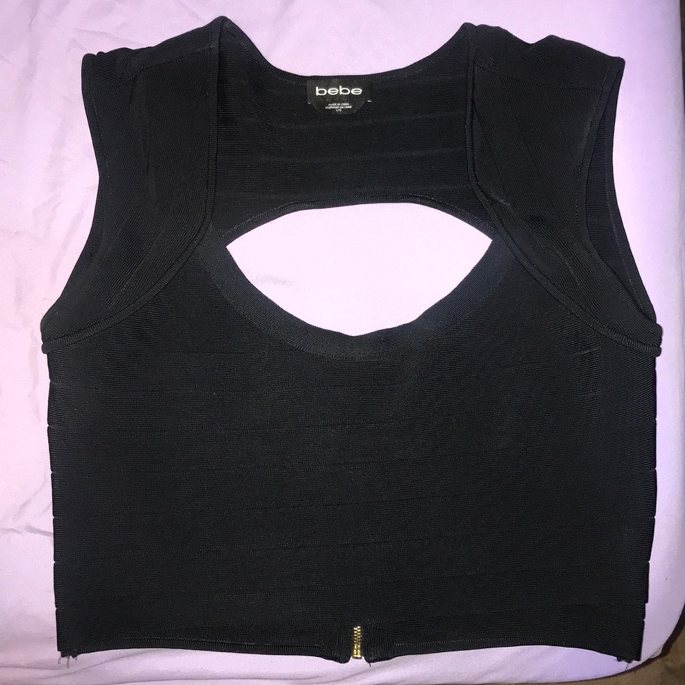 Black Bebe crop top